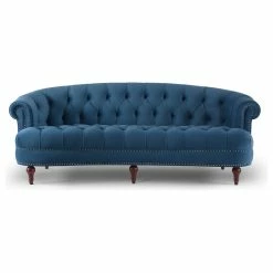 Jennifer Taylor Home La Rosa Victorian Chesterfield Tufted Sofa, Satin Teal Velvet