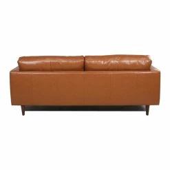 Maklaine MidCentury Mid-Century Brown Finish Modern Leather Sofa -GDF sofa Shop ad8151330d66d3bd 2067 w800 h800 b1 p0