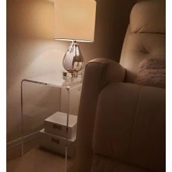 Southeastflorida Clear Acrylic End Table, 16"x12"x19", 3/8" Thick -GDF sofa Shop aeb122b90dbf051c 6415 w800 h800 b0 p0