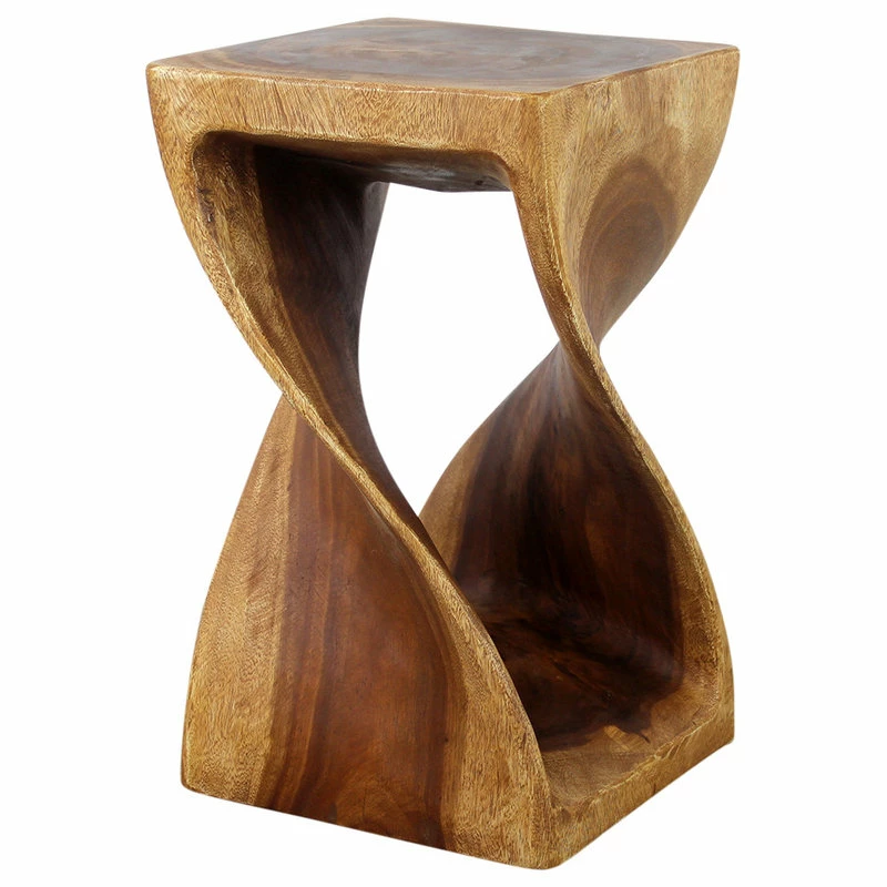 Kammika Import Export Co., Ltd (Thailand) Haussmann® Original Wood Twist Stool 12 X 12 X 20 In High Oak Oil 3 Kammika Import Export Co., Ltd (Thailand) Haussmann® Original Wood Twist Stool 12 X 12 X 20 In High Oak Oil