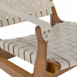 Safavieh Dilan Leather Safari Chair, White/Brown -GDF sofa Shop af119e260949c5e8 8870 w800 h800 b0 p0