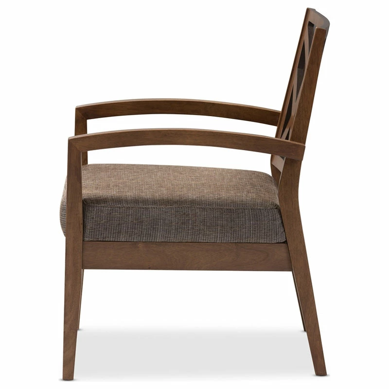 Baxton Studio Jennifer Modern Lounge Chair With "Gravel" Fabric Seat 6 Baxton Studio Jennifer Modern Lounge Chair With "Gravel" Fabric Seat - Image 4