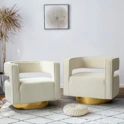 Karat Home Swivel Barrel Chair Set Of 2, Ivory -GDF sofa Shop afa19983003da48c 1098 w800 h800 b0 p0