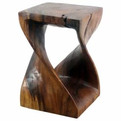 Kammika Import Export Co., Ltd (Thailand) Haussmann® Original Wood Twist Stool 12 X 12 X 18 In High Walnut Oil -GDF sofa Shop b041068301baada1 9894 w800 h800 b1 p0