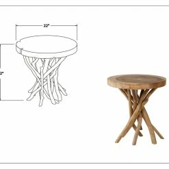 East At Main's Merrill Brown Round Teakwood Accent Table -GDF sofa Shop b0c11bfc0862f211 9566 w800 h800 b0 p0