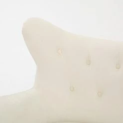 GDFStudio GDF Studio Kotop Contemporary New Velvet Wingback Arm Chair, Ivory -GDF sofa Shop b12164ff022959fd 5783 w800 h800 b0 p0