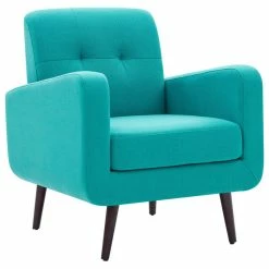 Belleze Hasting Mid Century Modern Accent Chair, Contemporary Armchair - Mallard Teal