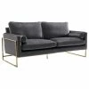 Meridian Furniture Mila Velvet Sofa, Gray -GDF sofa Shop b291a49802741462 8683 w800 h800 b1 p0