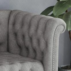 GDFStudio Edgar Traditional Chesterfield Sofa With Tufted Cushions, Gray, Black -GDF sofa Shop b541e9e60f931ec2 8264 w800 h800 b0 p0