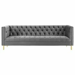 Modway Delight Tufted Button Performance Velvet Sofa EEI-3455-GRY -GDF sofa Shop b561897700cd29d8 3886 w800 h800 b1 p0