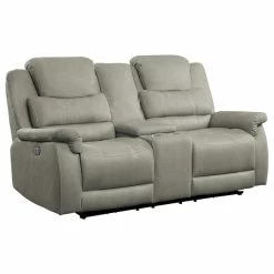 Lexicon Home Prose Power Double Reclining Love Seat, Gray