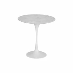Poly & Bark Poly And Bark Daisy 20" Marble Side Table, White