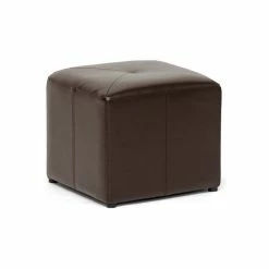 Baxton Studio Aric Bonded Leather Ottoman