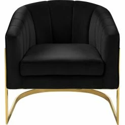 Meridian Furniture Carter Velvet Accent Chair, Black -GDF sofa Shop b751c3a202740d9b 3097 w800 h800 b1 p0