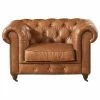 Crafters And Weavers Leather Chesterfield Arm Chair, Light Brown -GDF sofa Shop b881a3360c5cc127 4639 w800 h800 b1 p0