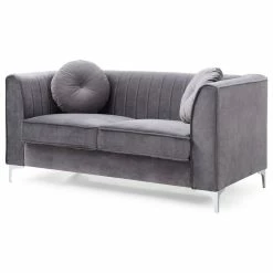 Glory Furniture Delray Loveseat, Gray