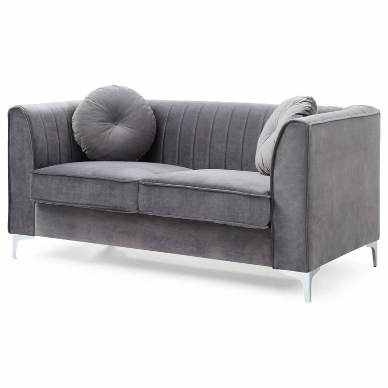 Glory Furniture Delray Loveseat, Gray 3 Glory Furniture Delray Loveseat, Gray