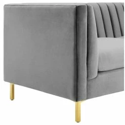 LexMod Ingenuity Channel Tufted Performance Velvet Sofa, Gray -GDF sofa Shop b8c16aaa0d10c45e 7250 w800 h800 b1 p0