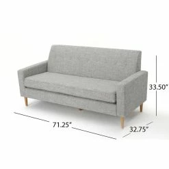 GDFStudio GDF Studio Stratford Mid Century Modern Fabric 3-Seat Sofa, Light Gray Tweed -GDF sofa Shop b911d67601e529c6 4477 w800 h800 b1 p0