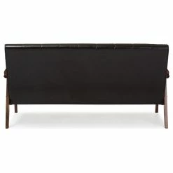 Baxton Studio Nikko Faux Leather Wooden 3-Seater Sofa, Dark Brown 10 Baxton Studio Nikko Faux Leather Wooden 3-Seater Sofa, Dark Brown -GDF sofa Shop b9717b7e0b43c514 1234 w800 h800 b1 p0