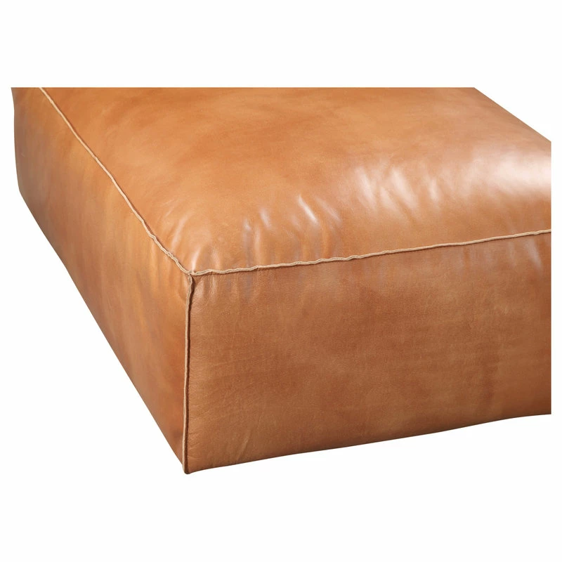Moe's Home Collection Luxe Ottoman Tan 7 Moe's Home Collection Luxe Ottoman Tan - Image 5