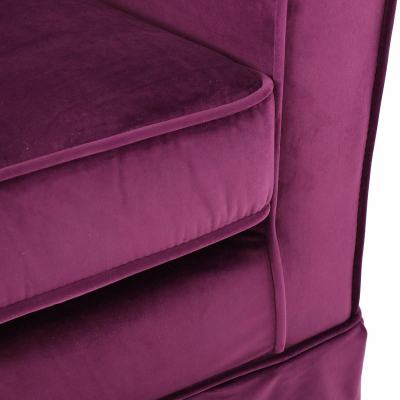 GDFStudio GDF Studio Rischa Fushsia New Velvet Swivel Chair With Loose Cover 6 GDFStudio GDF Studio Rischa Fushsia New Velvet Swivel Chair With Loose Cover - Image 4