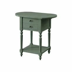 Furniture Of America E-Commerce By Enitial Lab Furniture Of America Mendez Wood Drop-Leaf Side Table In Antique Teal