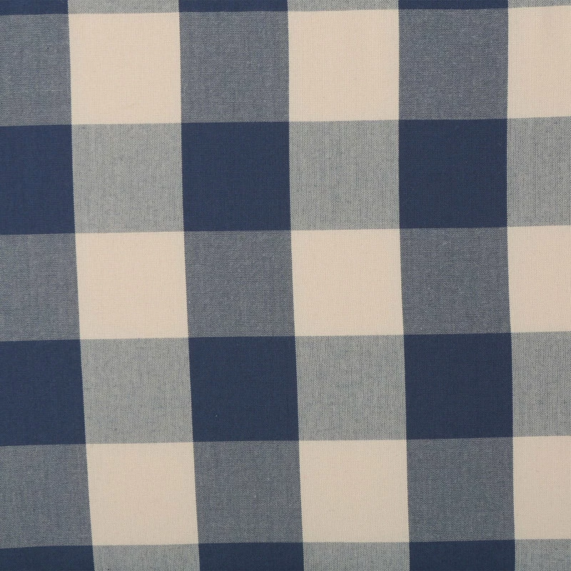 GDFStudio GDF Studio Eve Tufted Fabric Club Chair, Blue Checkerboard/Dark Brown 9 GDFStudio GDF Studio Eve Tufted Fabric Club Chair, Blue Checkerboard/Dark Brown - Image 7