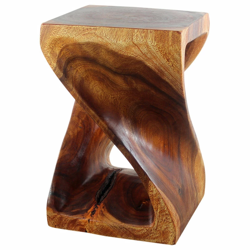 Kammika Import Export Co., Ltd (Thailand) Haussmann® Wood Twist End Table 15 X 15 X 23 Inch High Cherry Oil 6 Kammika Import Export Co., Ltd (Thailand) Haussmann® Wood Twist End Table 15 X 15 X 23 Inch High Cherry Oil - Image 4