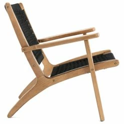 Boraam Industries, Inc. Boraam Harrison Woven Chair, Black And Oak -GDF sofa Shop bcf138050377faab 7667 w800 h800 b1 p0