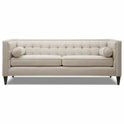 Jennifer Taylor Home Jack 84" Modern Tuxedo Tufted Sofa, Sky Neutral Beige