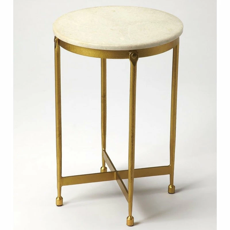 Butler Specialty Company Butler Claypool White Marble End Table 4 Butler Specialty Company Butler Claypool White Marble End Table - Image 2