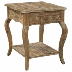 Bolton Furniture, Inc. Rustic Reclaimed End Table, Driftwood