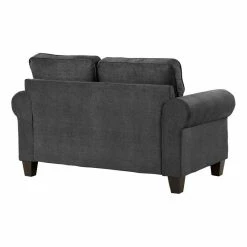 Domain Industries Inc. Lexicon Cornelia 63" Traditional Microfiber Loveseat In Dark Gray -GDF sofa Shop bdd1d4d30f97a67d 5163 w800 h800 b1 p0