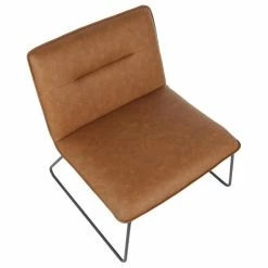 Lumisource Casper Accent Chair, Black Metal, Camel PU -GDF sofa Shop beb127a903da773e 2840 w800 h800 b1 p0