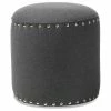 Baxton Studio Rosine Upholstered Nail Trim Ottoman, Gray -GDF sofa Shop bed15e280b843100 0363 w800 h800 b1 p0