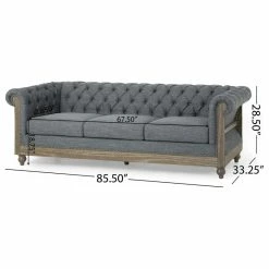GDFStudio Bowes Chesterfield Tufted 3 Seater Sofa With Nailhead Trim, Charcoal + Dark Brow 14 GDFStudio Bowes Chesterfield Tufted 3 Seater Sofa With Nailhead Trim, Charcoal + Dark Brow -GDF sofa Shop bf114374037456a1 9000 w800 h800 b1 p0