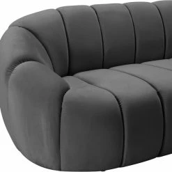 Meridian Furniture Elijah Velvet Upholstered Loveseat, Gray -GDF sofa Shop bf21cc70027411b0 6482 w800 h800 b0 p0