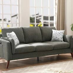 Lilola Home Winston Gray Linen Sofa Couch With Usb Charger And Tablet Pocket -GDF sofa Shop bfe150d70058a228 0061 w800 h800 b0 p0