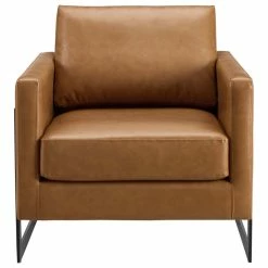LexMod Posse Vegan Leather Accent Chair, Black Tan -GDF sofa Shop c0113b2e00cd2d66 3339 w800 h800 b1 p0