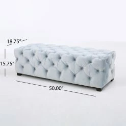 GDFStudio GDF Studio Provence TModern Glam Tufted Velvet Ottoman Bench, Light Gray 11 GDFStudio GDF Studio Provence TModern Glam Tufted Velvet Ottoman Bench, Light Gray -GDF sofa Shop c061ed8101babbd5 7797 w800 h800 b0 p0