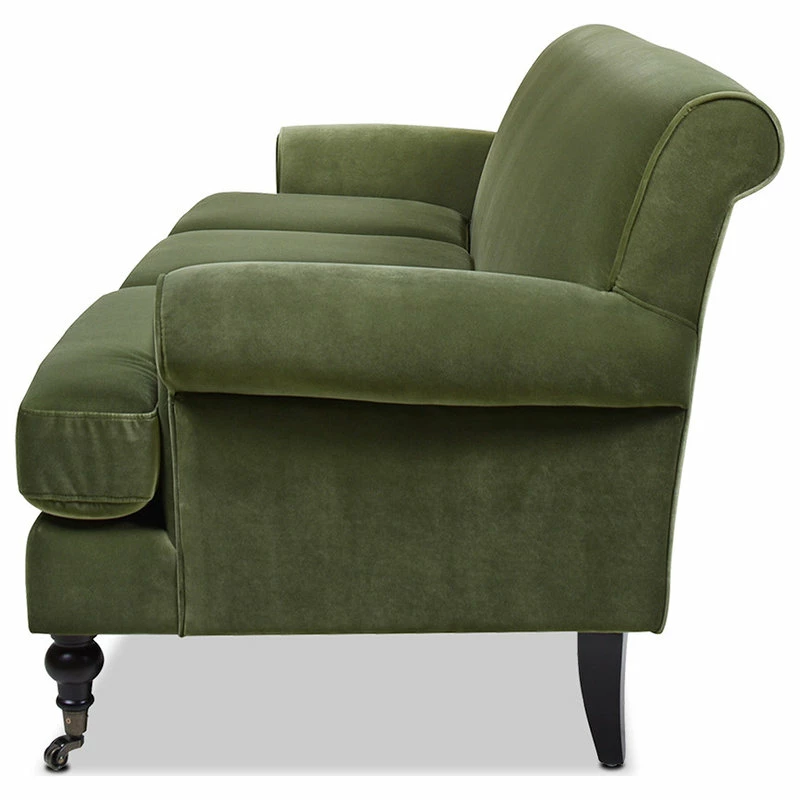 Jennifer Taylor Home Alana 88" Lawson 3-Seater Sofa, Olive Green Performance Velvet 9 Jennifer Taylor Home Alana 88" Lawson 3-Seater Sofa, Olive Green Performance Velvet - Image 7