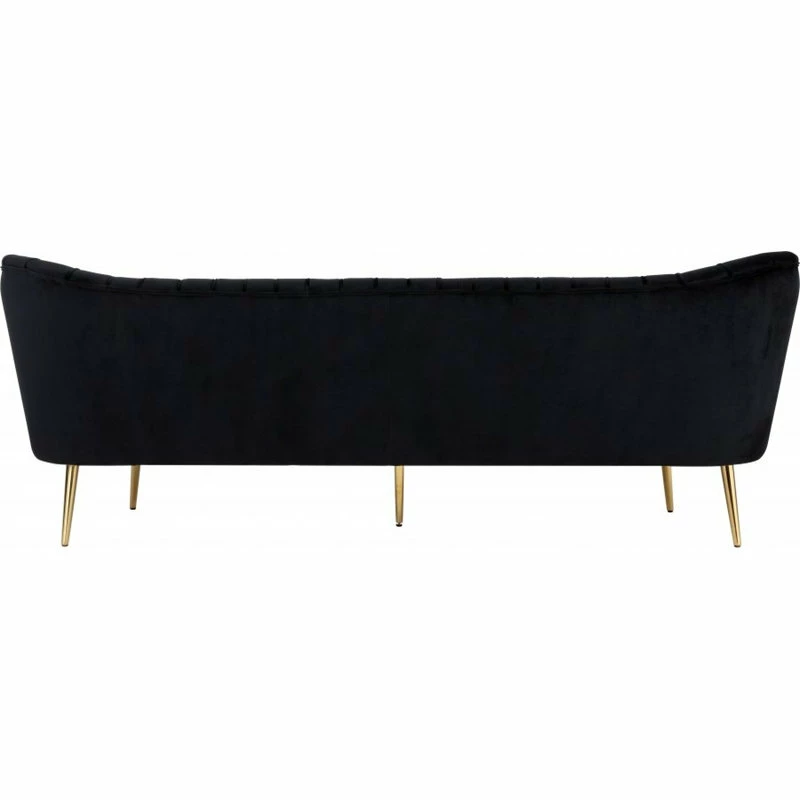 Meridian Furniture Margo Velvet Sofa, Black 4 Meridian Furniture Margo Velvet Sofa, Black - Image 2