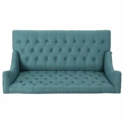 GDFStudio GDF Studio Leona Traditional High Back Tufted Winged Fabric Loveseat, Dark Teal -GDF sofa Shop c0d1c9bd0f9073cd 9690 w800 h800 b1 p0