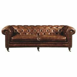 Moe's Home Collection Birmingham Sofa Cappuccino Brown Leather