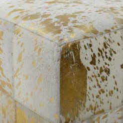 Brimfield & May Contemporary Gold Leather Stool 95947 -GDF sofa Shop c1110be4017c3272 4673 w800 h800 b0 p0