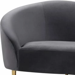 Meridian Furniture Ritz Velvet Sofa, Gray 16 Meridian Furniture Ritz Velvet Sofa, Gray -GDF sofa Shop c171ab5e027414e4 6430 w800 h800 b0 p0