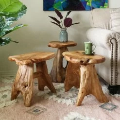 Greenage Cedar Roots Table Stand, Cedar, 14"x16.5"x19.5" -GDF sofa Shop c201d59c0f04e253 4071 w800 h800 b0 p0