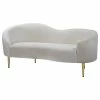 Meridian Furniture Ritz Velvet Loveseat, Cream -GDF sofa Shop c22156e30274118d 6419 w800 h800 b1 p0