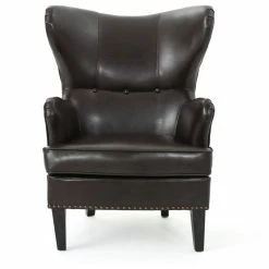 GDFStudio GDF Studio Romford Bonded Leather Wingback Club Chair, Brown 13 GDFStudio GDF Studio Romford Bonded Leather Wingback Club Chair, Brown -GDF sofa Shop c281952c01c43833 8768 w800 h800 b1 p0